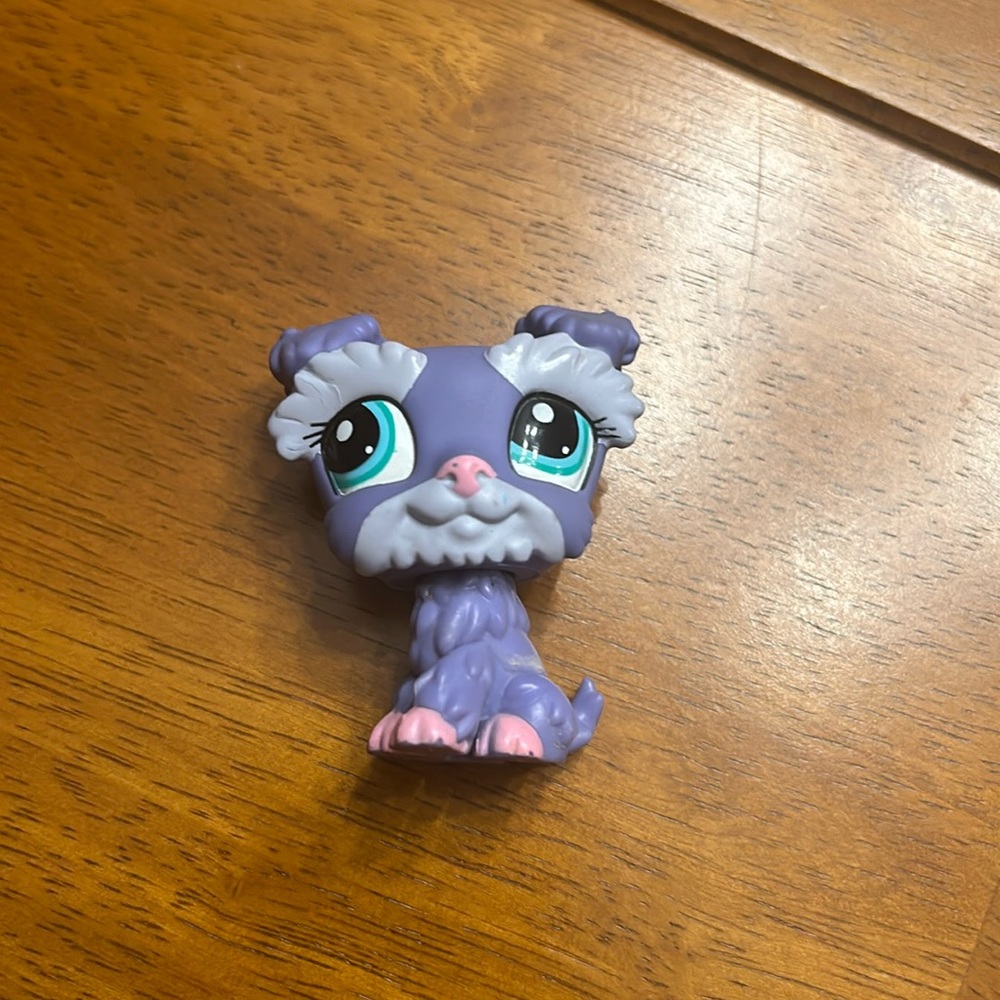 AUTHENTIC LPS Purple Schnauzer with Blue Eyes